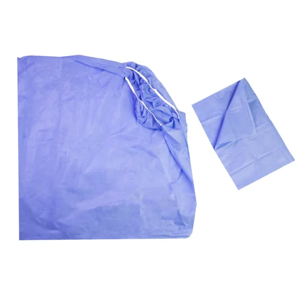 طقم سرير(120سم×240سم) باستيك فى الزوايا+ كيس مخده (50×100) كثافه 30 جم (25قطعه) .