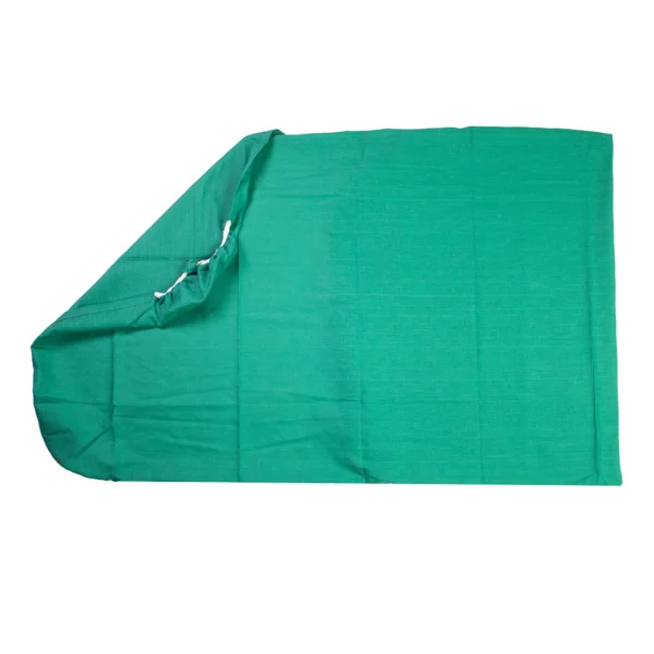 ملاية سرير(110سم×220 سم) قماش اخضر قطن (((3 قطعة)))